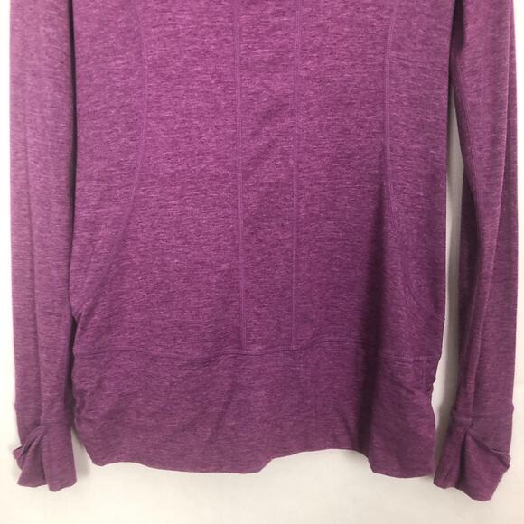 Zella Long Sleeve Scoop Neck Hooded Purple Athletic Top Size S - Picture 4 of 10